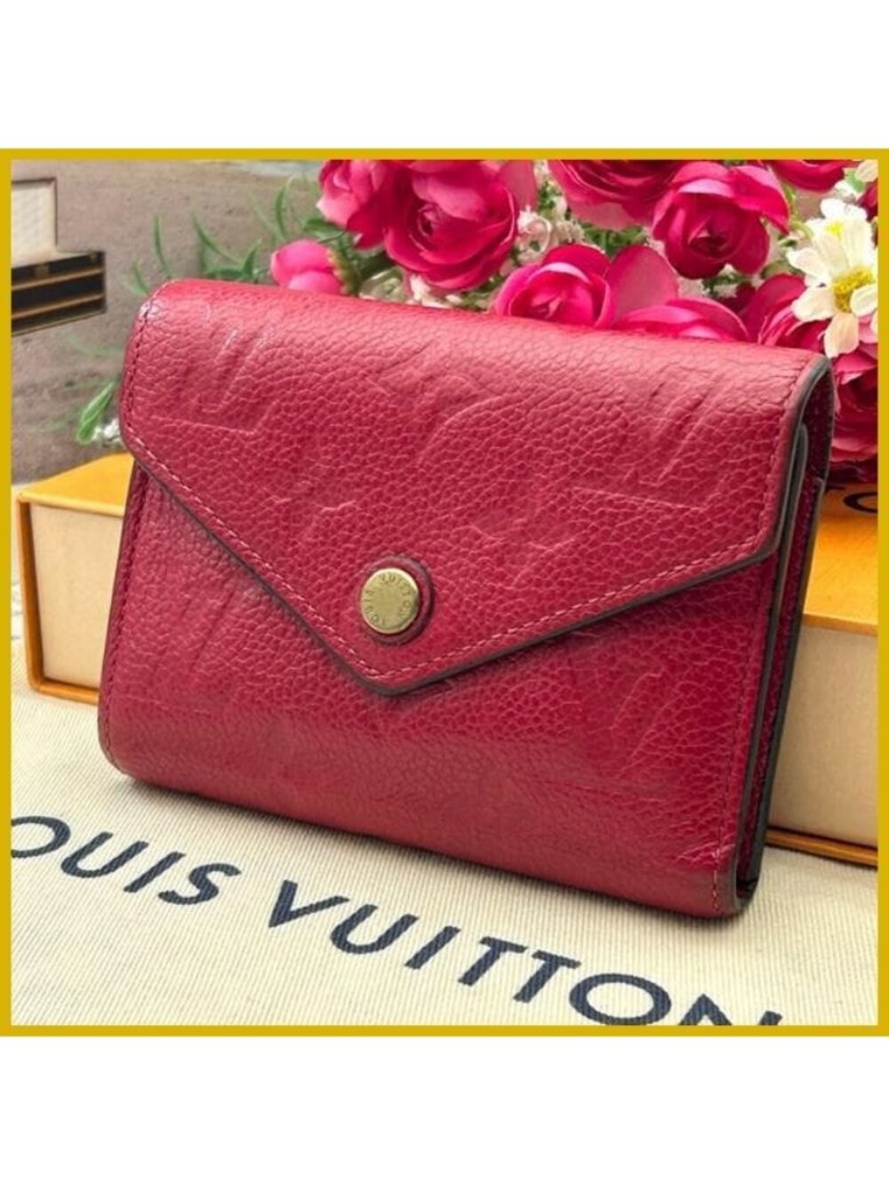 Louis Vuitton Empreinte Portefeuille Victorine Red Wallet